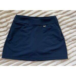 Greg Norman Womens Navy Blue Performance Golf Skort Size Small Built-in Shorts